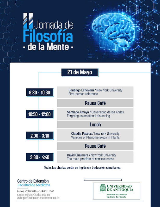 II Jornada de Filosofía de la mente -Afiche-programación