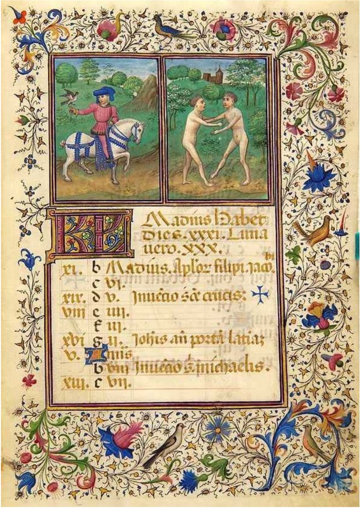 Figure 1. Marginalia of the Libro de Horas de Isabel la Católica, s. XV (1450-1499). Fol. 12v